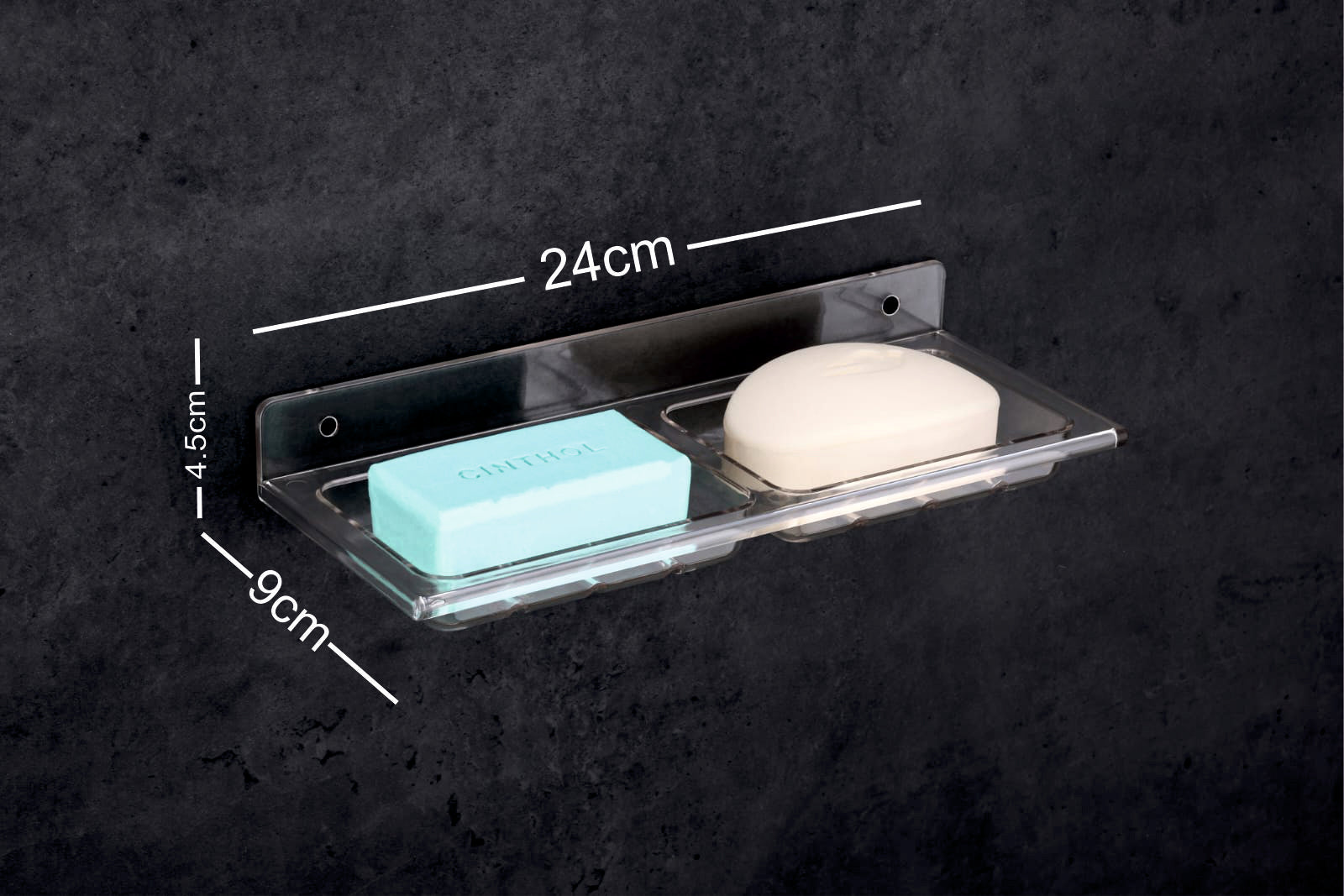Wall-Mounted Dual Soap Dish Holder (pack of 2)