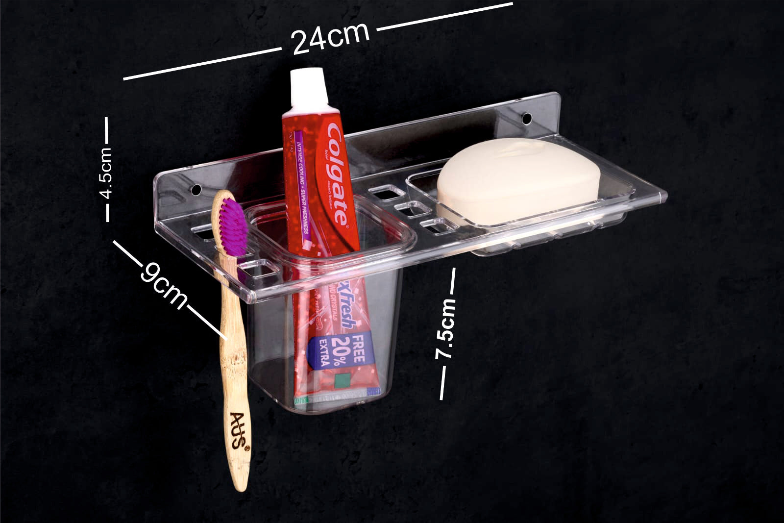Tryotone  Soap Dish and Toothbrush Holder (pack of 2)