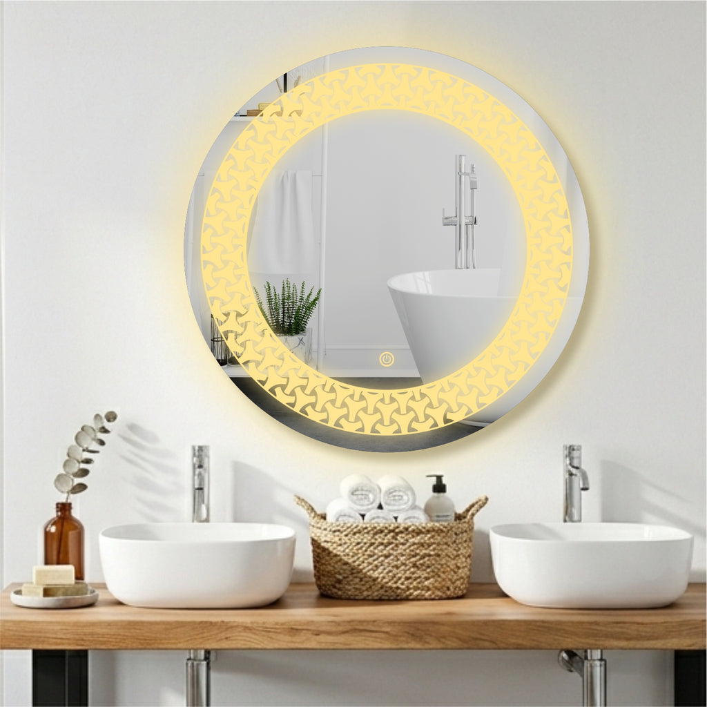 Round Glow LED Mirror 24 x 24
