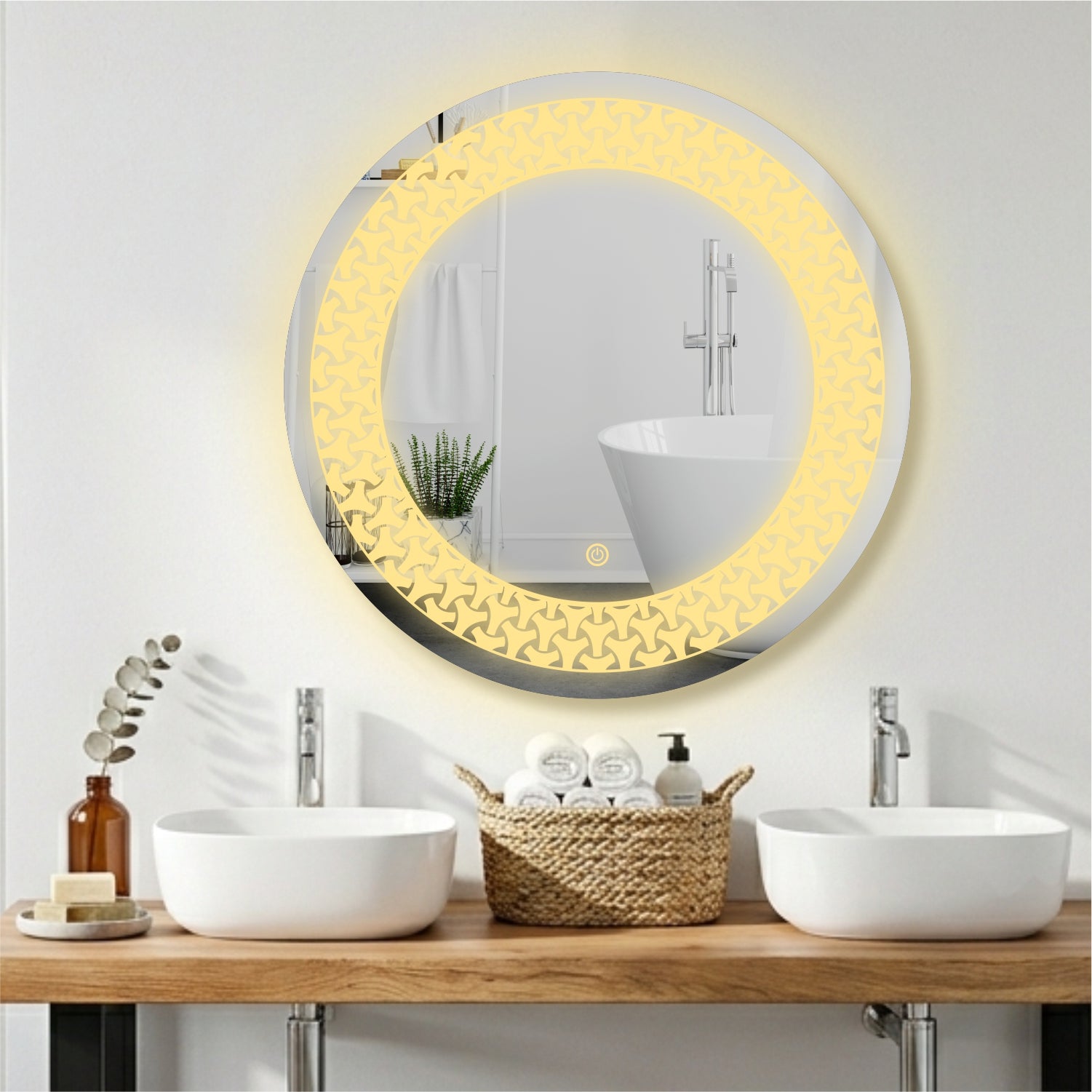 Round Glow LED Mirror 24 x 24