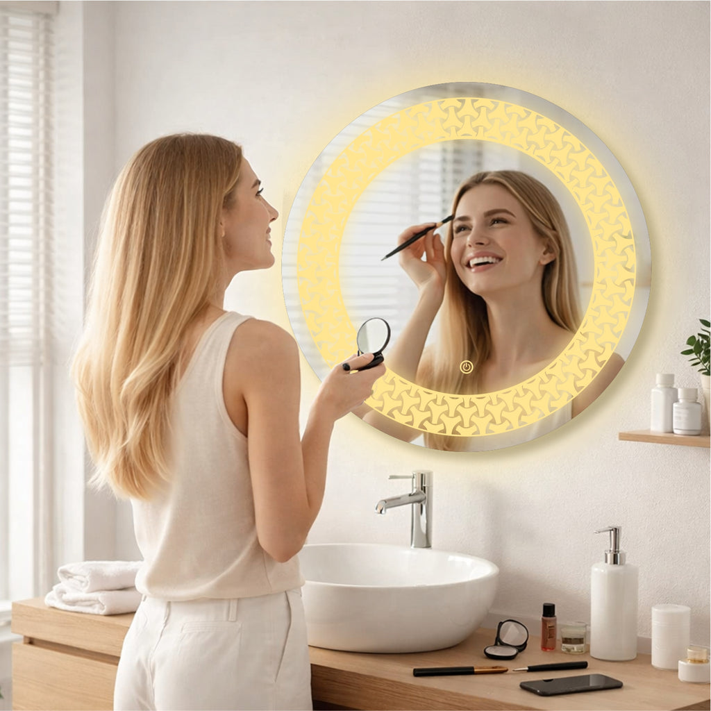 Round Glow LED Mirror 24 x 24