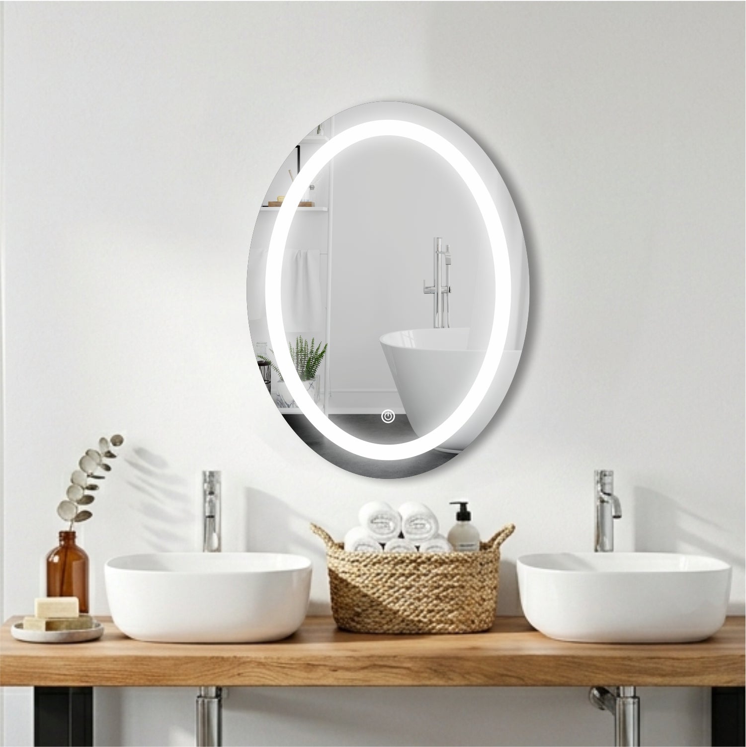 Oval Smart LED Mirror
