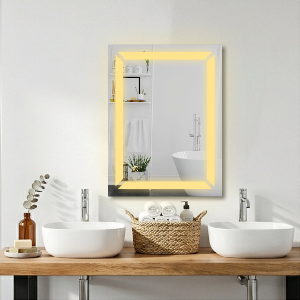 TRYOTONE Rect vanity LED Mirror 18 x 24