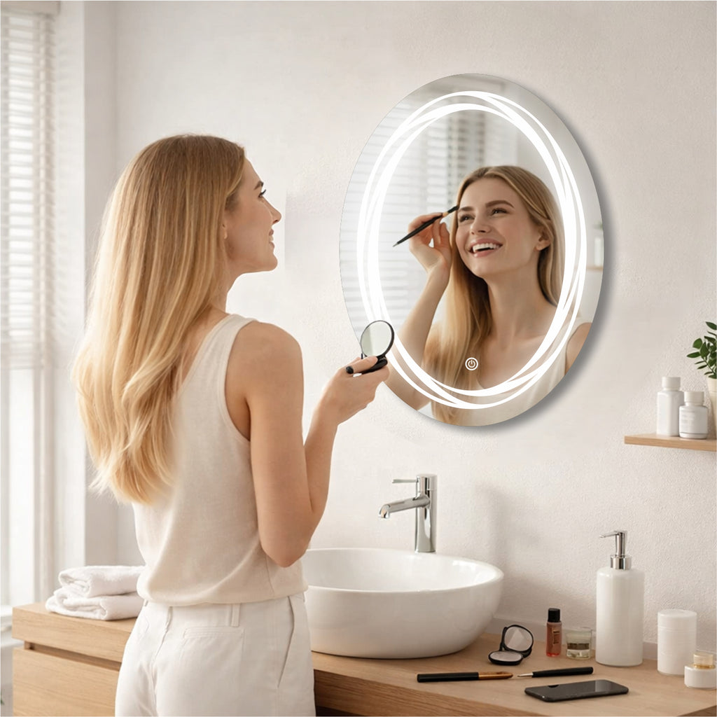 Tryotone Oval  LED Mirror 18 x 24