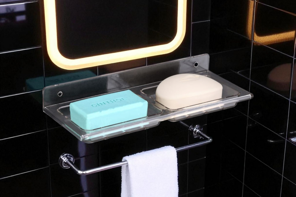 Wall-Mounted Dual Soap Dish Holder (pack of 2)