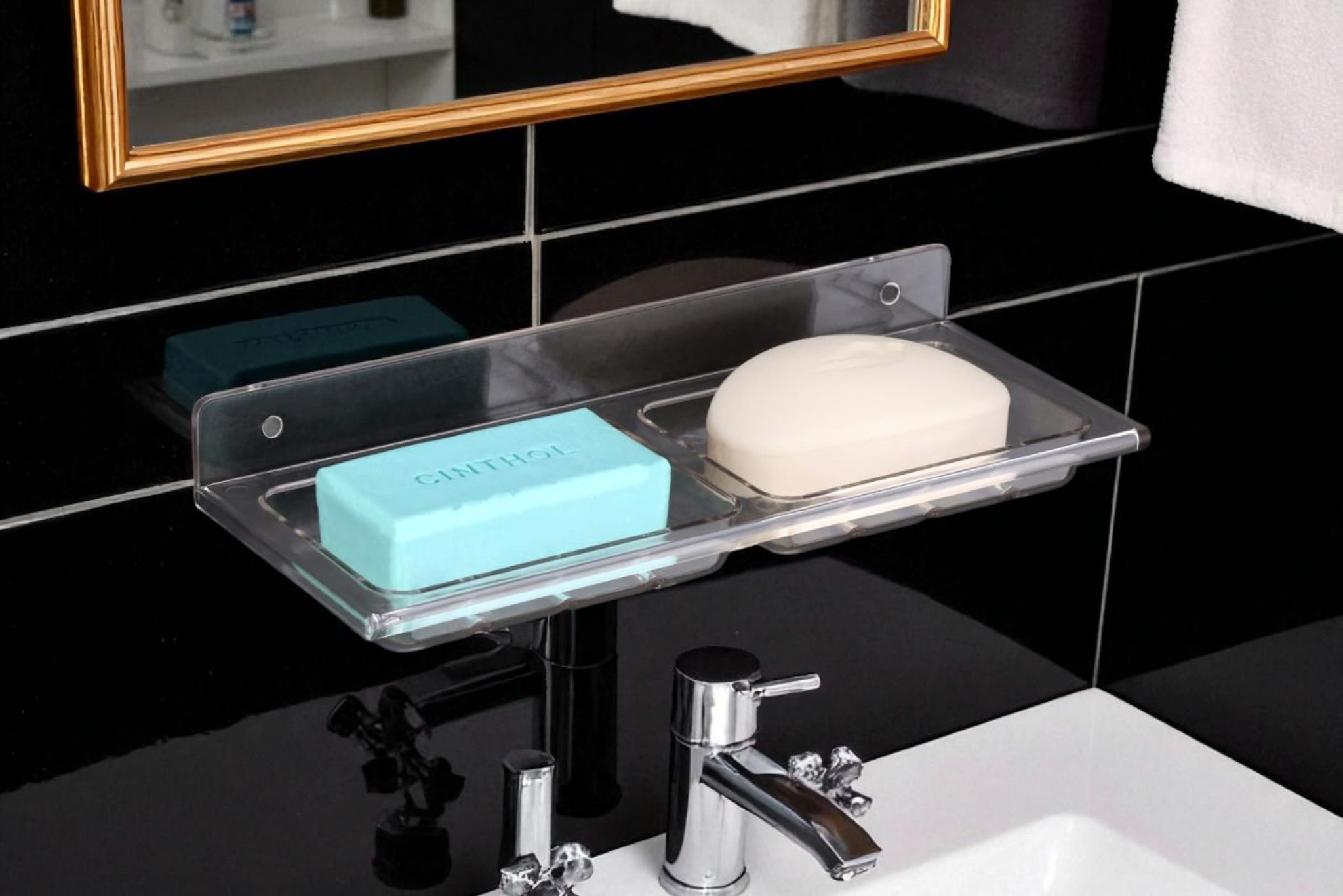 Wall-Mounted Dual Soap Dish Holder (pack of 2)