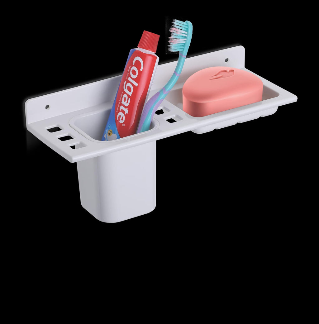 Wall-Mounted  Soap Dish and Toothbrush Holder (pack of 2)