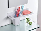 Wall-Mounted  Soap Dish and Toothbrush Holder (pack of 2)