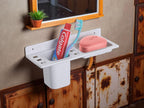 Wall-Mounted  Soap Dish and Toothbrush Holder (pack of 2)