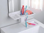 Wall-Mounted Dual Soap Dish and Toothbrush Holder  (Pack of 2)